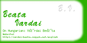 beata vardai business card